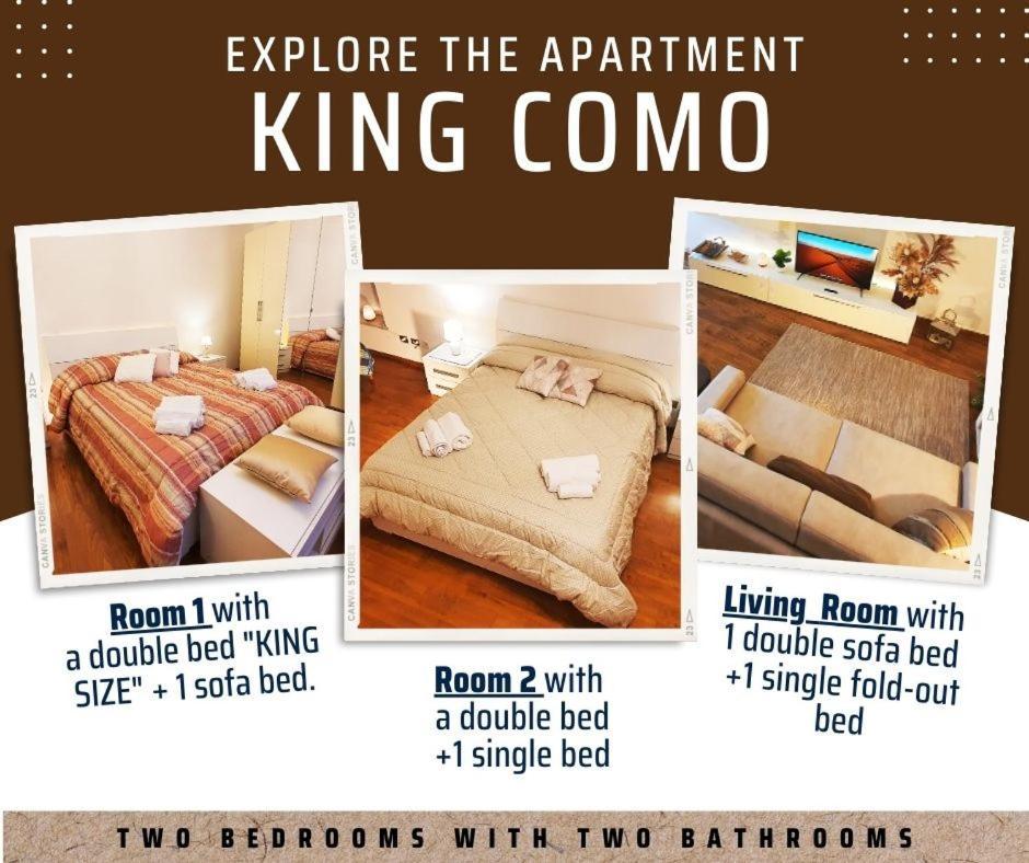 King Como Lake Center 9 Posti Letto- Grande Terrazza - 2 Bagni Privati Eksteriør billede