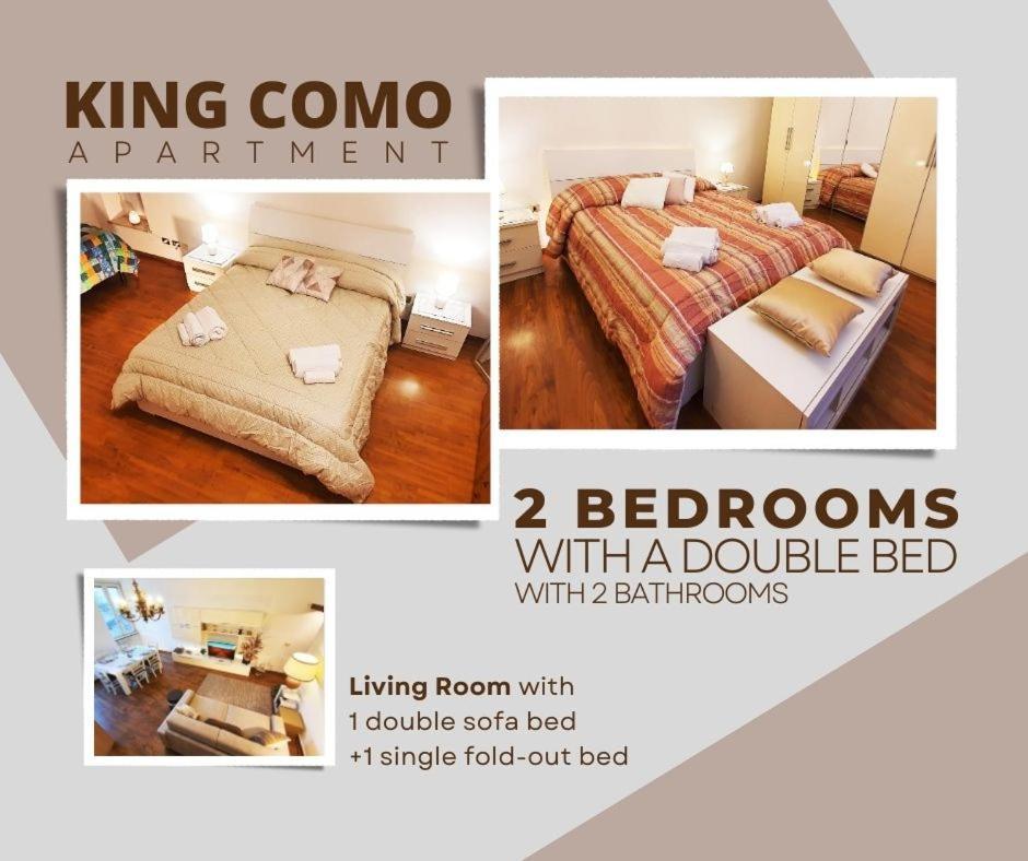 King Como Lake Center 9 Posti Letto- Grande Terrazza - 2 Bagni Privati Eksteriør billede